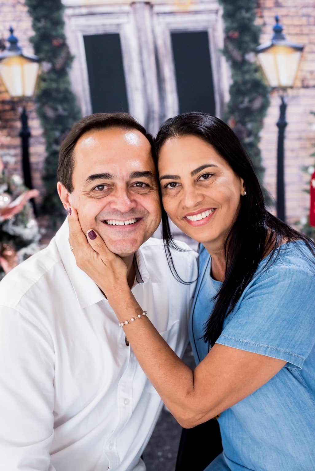 Bernardino Pereira de Lima ao lado da esposa, em fotografia real do casal